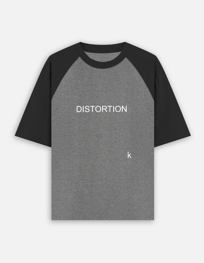 KOVRIQO Distortion Tee (Black Charcoal Melange, M)